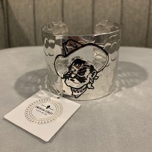 Pistol Pete (OSU) hammered silver cuff